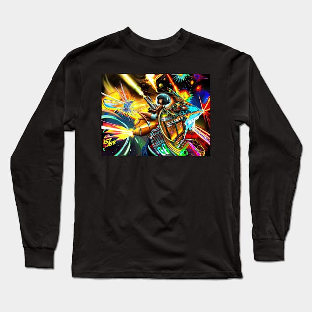 Funky Space Battle Long Sleeve T-Shirt by stuff101